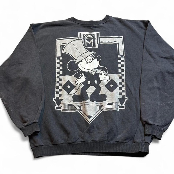 Tops - Vintage Mickey Mouse disney‎ black crewneck sweatshirt tagged womens large